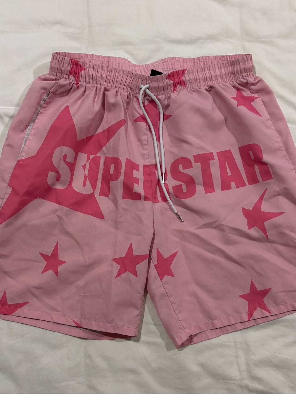 ROMWE Pink Graphic 'SUPERSTAR' Men's Shorts